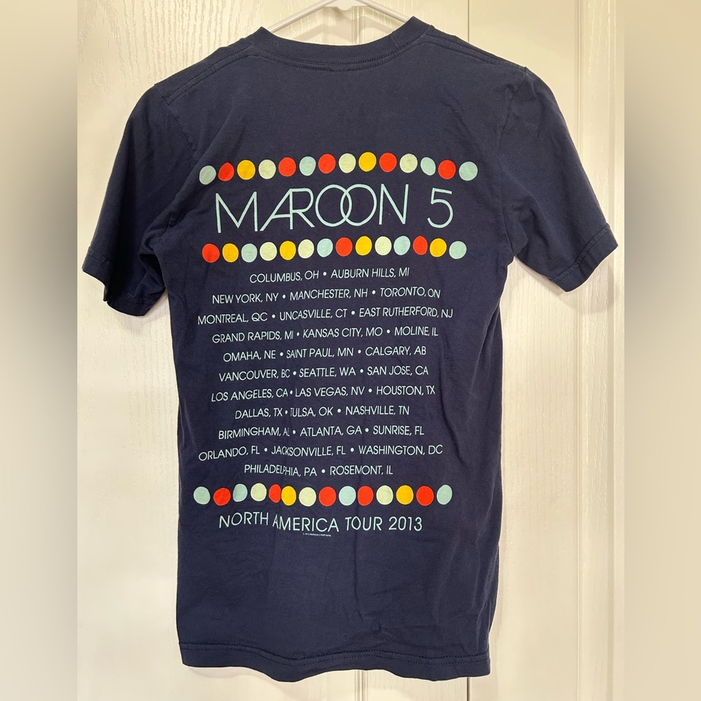 Maroon 5 North American Tour 2013 Concert Tee Small - Picture 4 of 5
